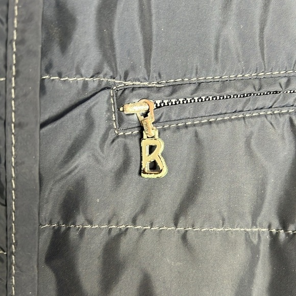Bogner Sz 12 Navy Nylon Front Button Blazer - Picture 10 of 14